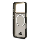 Apple iPhone 17 Pro Uyumlu Kılıf Lacoste Orjinal Lisanslı M-safe Şarj Özellikli Gold Timsah Logolu Buzlu Kapak - 6