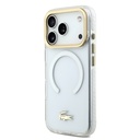 Apple iPhone 17 Pro Uyumlu Kılıf Lacoste Orjinal Lisanslı M-safe Şarj Özellikli Gold Timsah Logolu Buzlu Kapak - 15