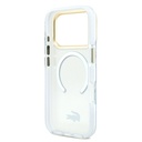 Apple iPhone 17 Pro Uyumlu Kılıf Lacoste Orjinal Lisanslı M-safe Şarj Özellikli Gold Timsah Logolu Buzlu Kapak - 20