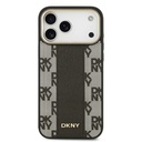 Apple iPhone 17 Pro Max Uyumlu Kılıf DKNY Orjinal Lisanslı M-safe Şarj Özellikli 3D Yazılı Checkered Pattern Kapak - 2