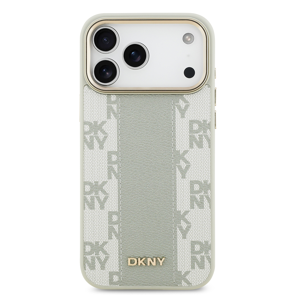 Apple iPhone 17 Pro Max Uyumlu Kılıf DKNY Orjinal Lisanslı M-safe Şarj Özellikli 3D Yazılı Checkered Pattern Kapak - 8