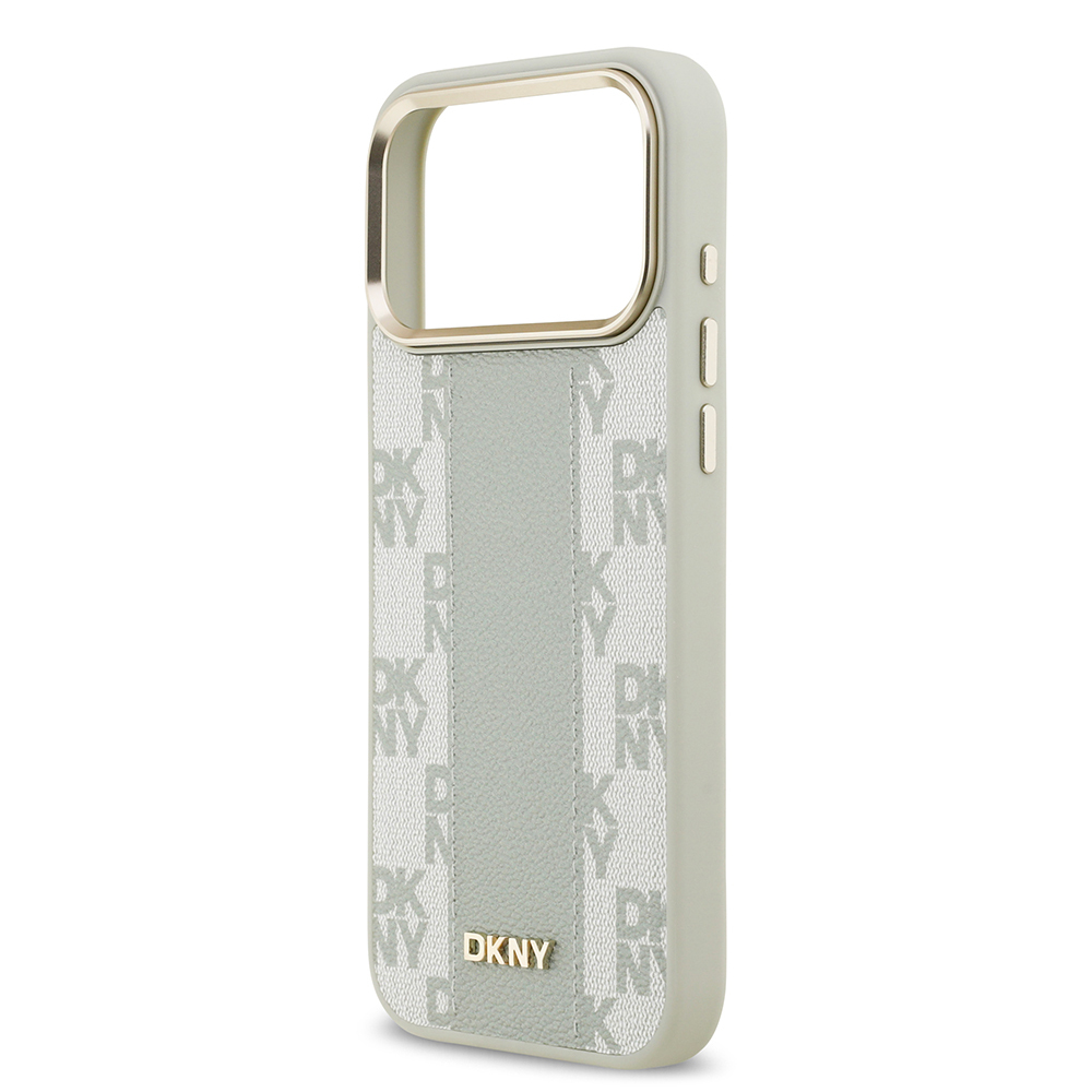 Apple iPhone 17 Pro Max Uyumlu Kılıf DKNY Orjinal Lisanslı M-safe Şarj Özellikli 3D Yazılı Checkered Pattern Kapak - 11
