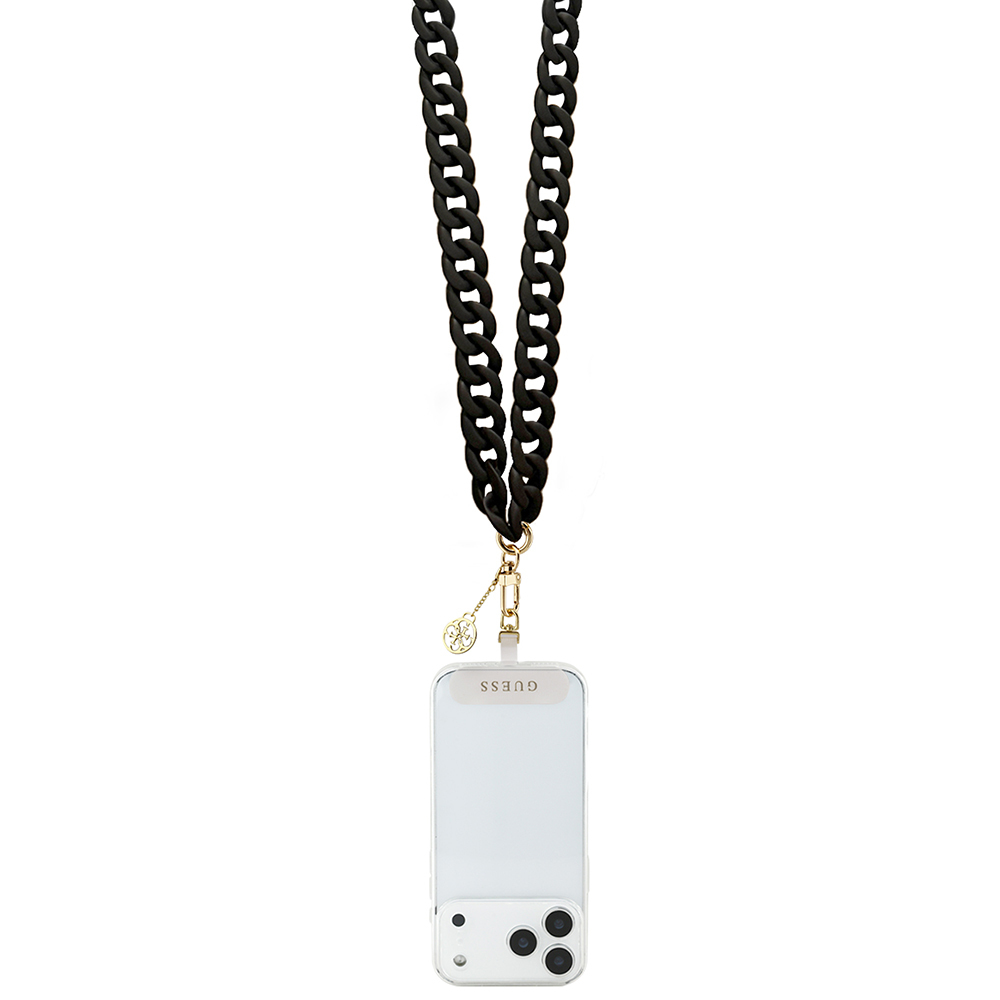Guess Orjinal Lisanslı 4G Metal Logolu Büyük Zincirli Çapraz Vücut Telefon Askı Kayışı 120cm - 1