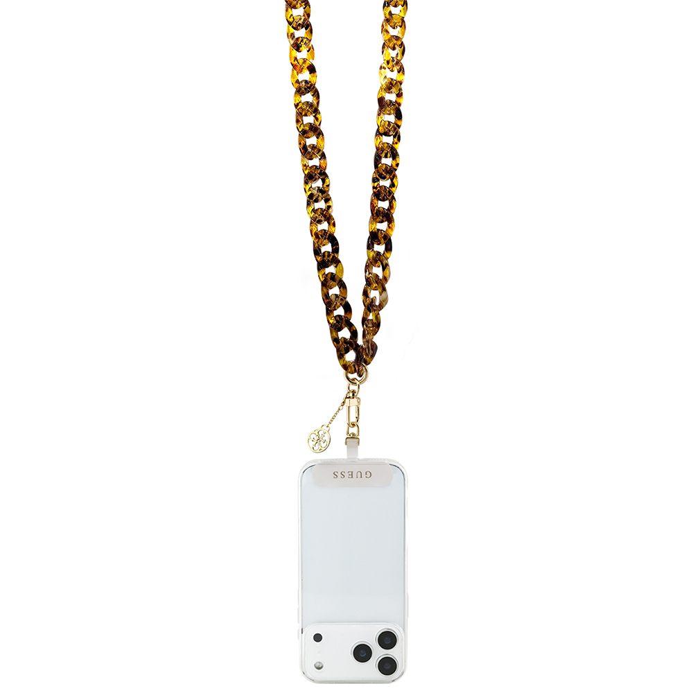 Guess Orjinal Lisanslı 4G Metal Logolu Büyük Zincirli Çapraz Vücut Telefon Askı Kayışı 120cm - 3