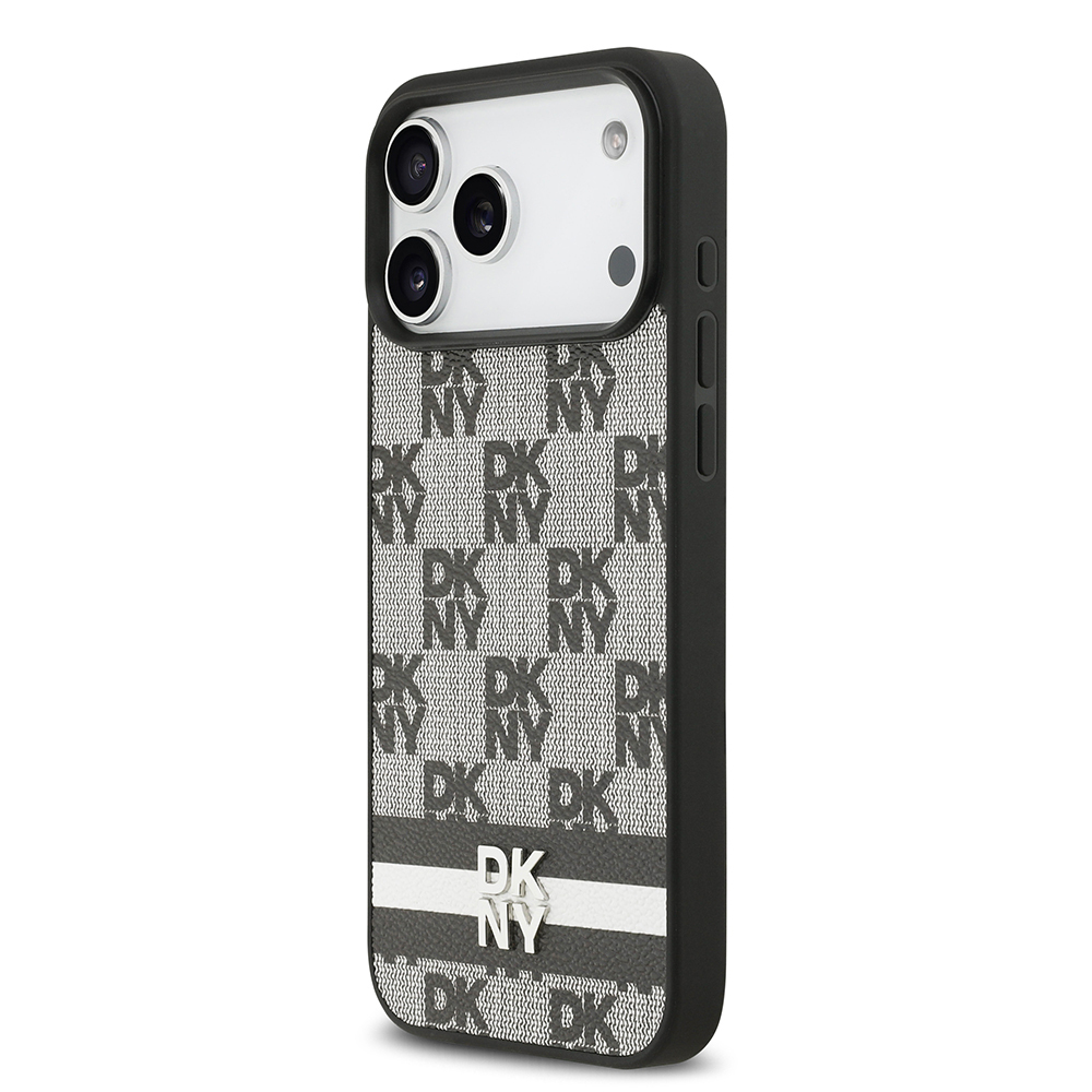 Apple iPhone 17 Pro Max Uyumlu Kılıf DKNY Orjinal Lisanslı M-safe Şarj Özellikli 3D Yazılı Metal Logolu Kapak - 1
