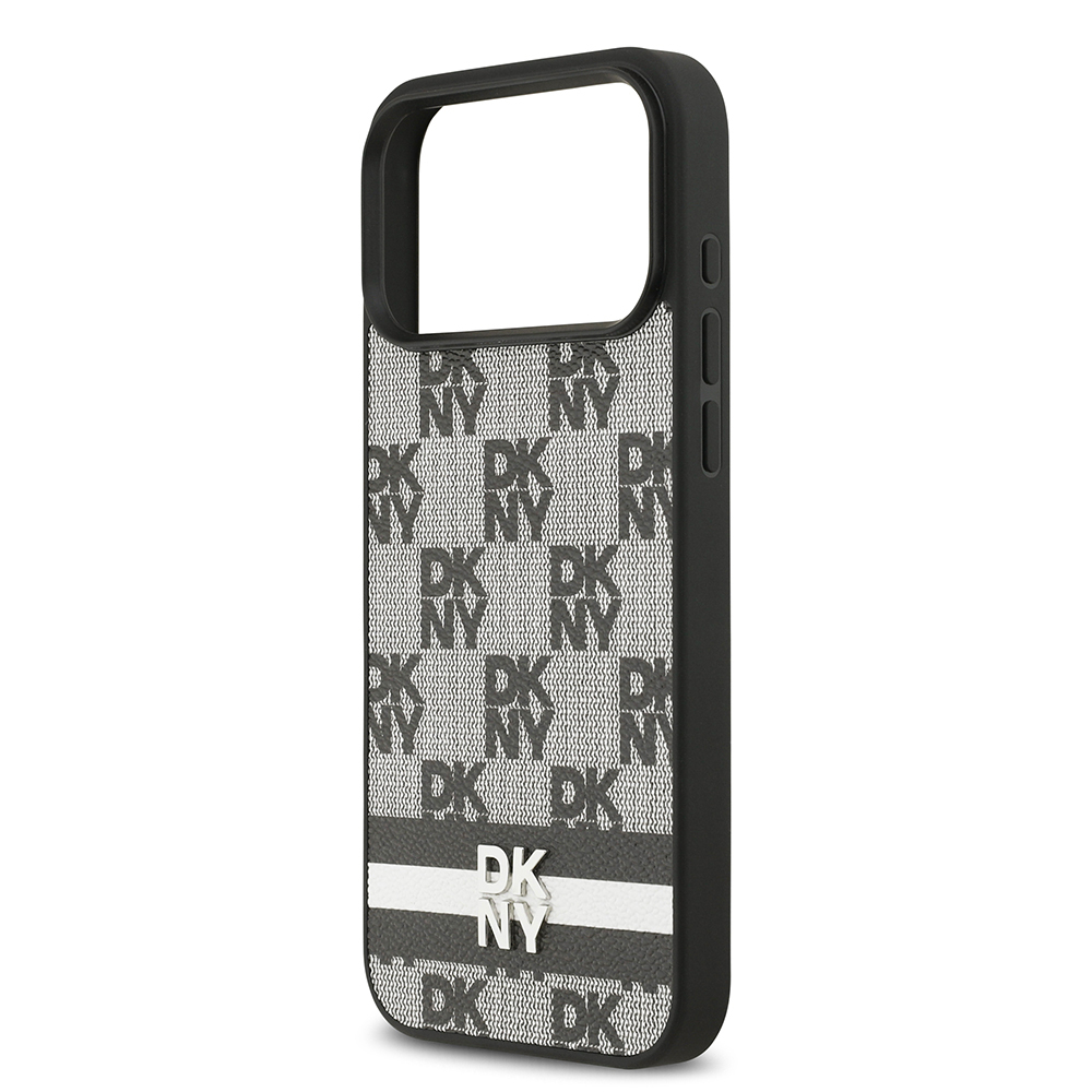 Apple iPhone 17 Pro Max Uyumlu Kılıf DKNY Orjinal Lisanslı M-safe Şarj Özellikli 3D Yazılı Metal Logolu Kapak - 5