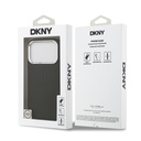 Apple iPhone 17 Pro Uyumlu Kılıf DKNY Orjinal Lisanslı M-safe Şarj Özellikli PU Deri Kabartmalı Kapak - 7