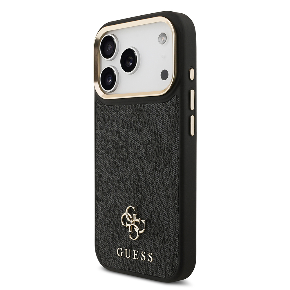 Apple iPhone 17 Pro Uyumlu Guess Orjinal Lisanslı 4G ve Yazı Logolu Kılıf + Ekran Koruyucu + Lens Koruyucu 3in1 Aksesuar Seti - 3