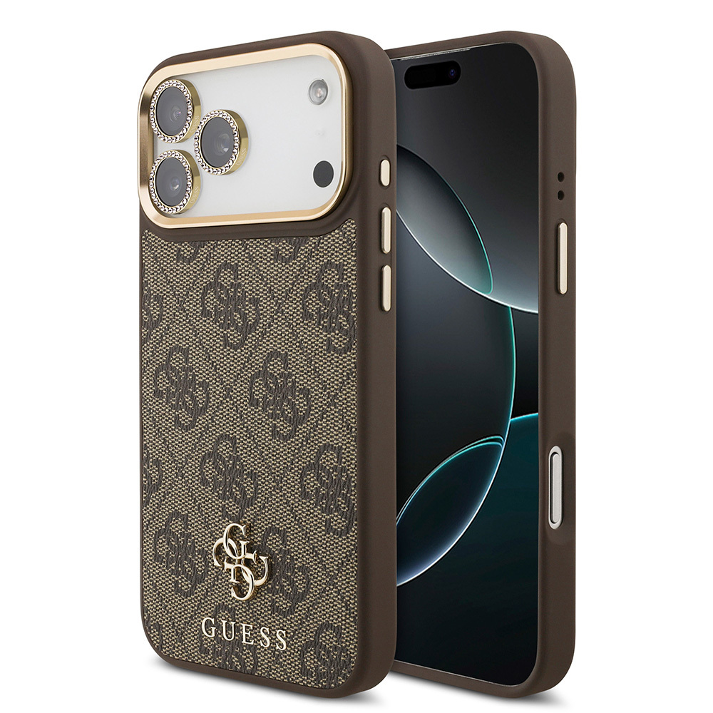 Apple iPhone 17 Pro Max Uyumlu Guess Orjinal Lisanslı 4G ve Yazı Logolu Kılıf + Ekran Koruyucu + Lens Koruyucu 3in1 Aksesuar Seti - 1