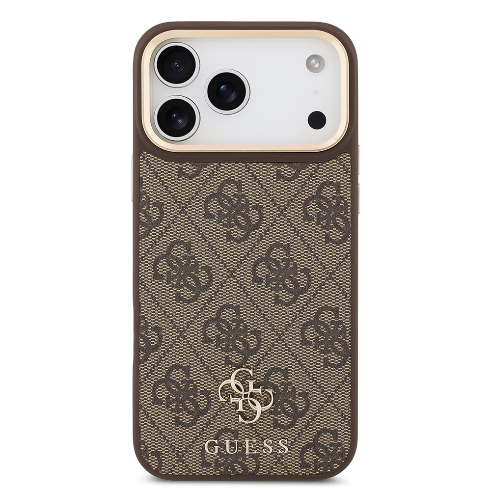 Apple iPhone 17 Pro Max Uyumlu Guess Orjinal Lisanslı 4G ve Yazı Logolu Kılıf + Ekran Koruyucu + Lens Koruyucu 3in1 Aksesuar Seti - 4