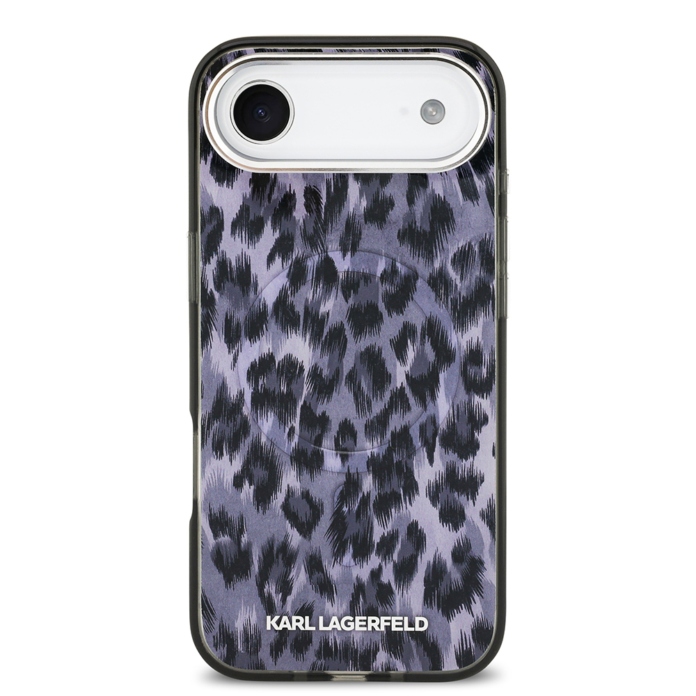 Apple iPhone 17 Air Uyumlu Kılıf Karl Lagerfeld Orjinal Lisanslı M-safe Şarj Özellikli IML Leopar Baskılı Kapak - 2