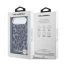 Apple iPhone 17 Air Uyumlu Kılıf Karl Lagerfeld Orjinal Lisanslı M-safe Şarj Özellikli IML Leopar Baskılı Kapak - 7