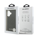 Apple iPhone 17 Uyumlu Kılıf Karl Lagerfeld Orjinal Lisanslı M-safe Şarj Özellikli Delikli Tasarım Metal Logolu PU Deri Kapak - 7