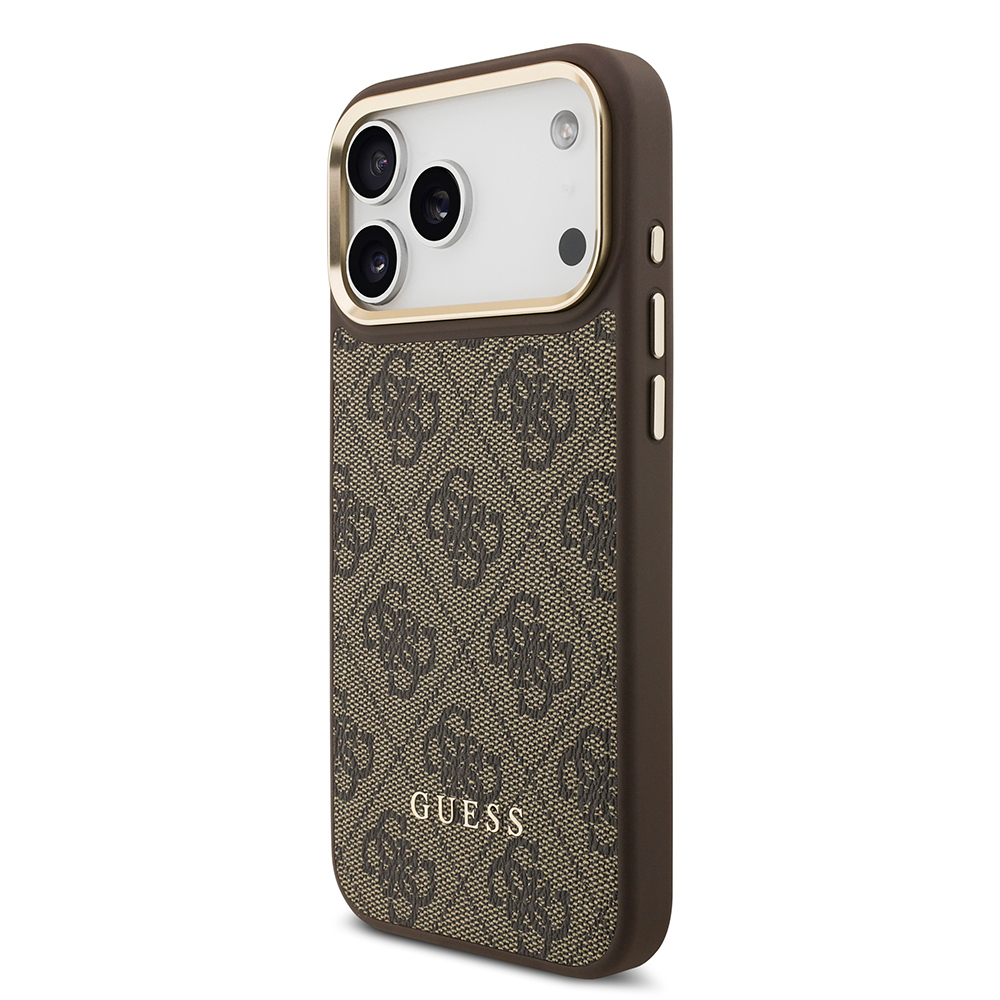 Apple iPhone 17 Pro Max Uyumlu Kılıf Guess Orjinal Lisanslı M-safe Şarj Özellikli 4G Metal Büyük Logolu Kartlıklı Kapak - 1