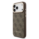 Apple iPhone 17 Pro Max Uyumlu Kılıf Guess Orjinal Lisanslı M-safe Şarj Özellikli 4G Metal Büyük Logolu Kartlıklı Kapak - 1