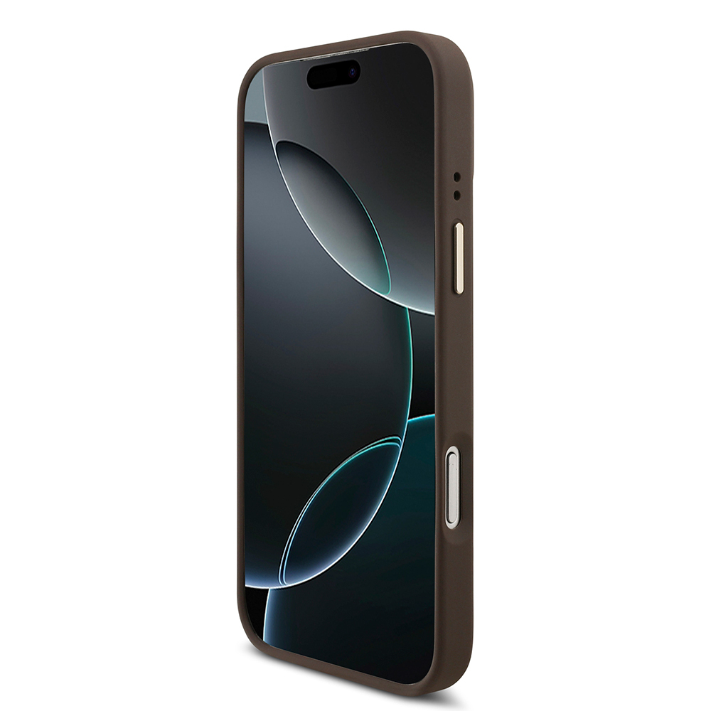 Apple iPhone 17 Pro Max Uyumlu Kılıf Guess Orjinal Lisanslı M-safe Şarj Özellikli 4G Metal Büyük Logolu Kartlıklı Kapak - 4