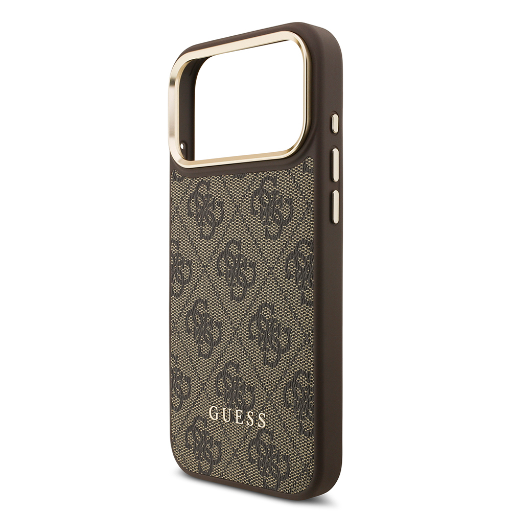 Apple iPhone 17 Pro Max Uyumlu Kılıf Guess Orjinal Lisanslı M-safe Şarj Özellikli 4G Metal Büyük Logolu Kartlıklı Kapak - 5