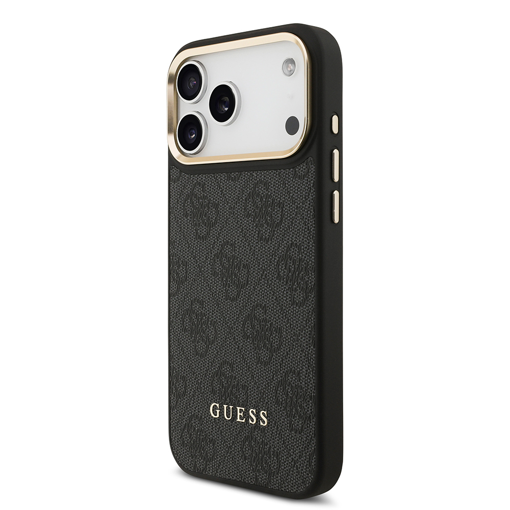 Apple iPhone 17 Pro Max Uyumlu Kılıf Guess Orjinal Lisanslı M-safe Şarj Özellikli 4G Metal Büyük Logolu Kartlıklı Kapak - 10