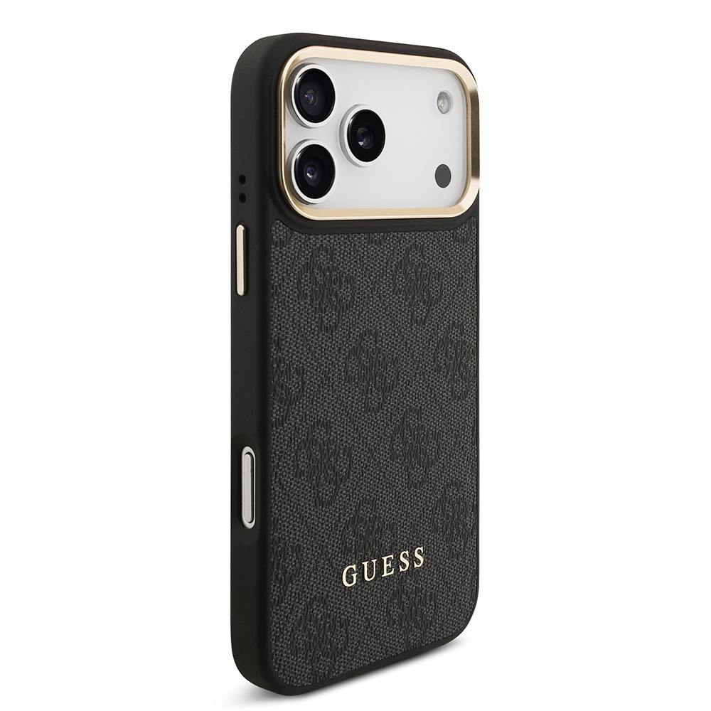 Apple iPhone 17 Pro Max Uyumlu Kılıf Guess Orjinal Lisanslı M-safe Şarj Özellikli 4G Metal Büyük Logolu Kartlıklı Kapak - 12