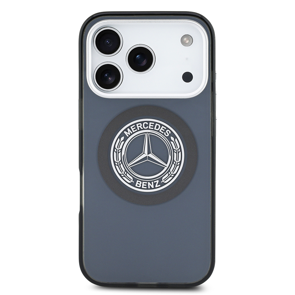 Apple iPhone 17 Pro Uyumlu Kılıf Mercedes Benz Orjinal Lisanslı M-safe Şarj Özellikli Çift Katmanlı PC Nostaljik Yıldız Dizayn Kapak - 2