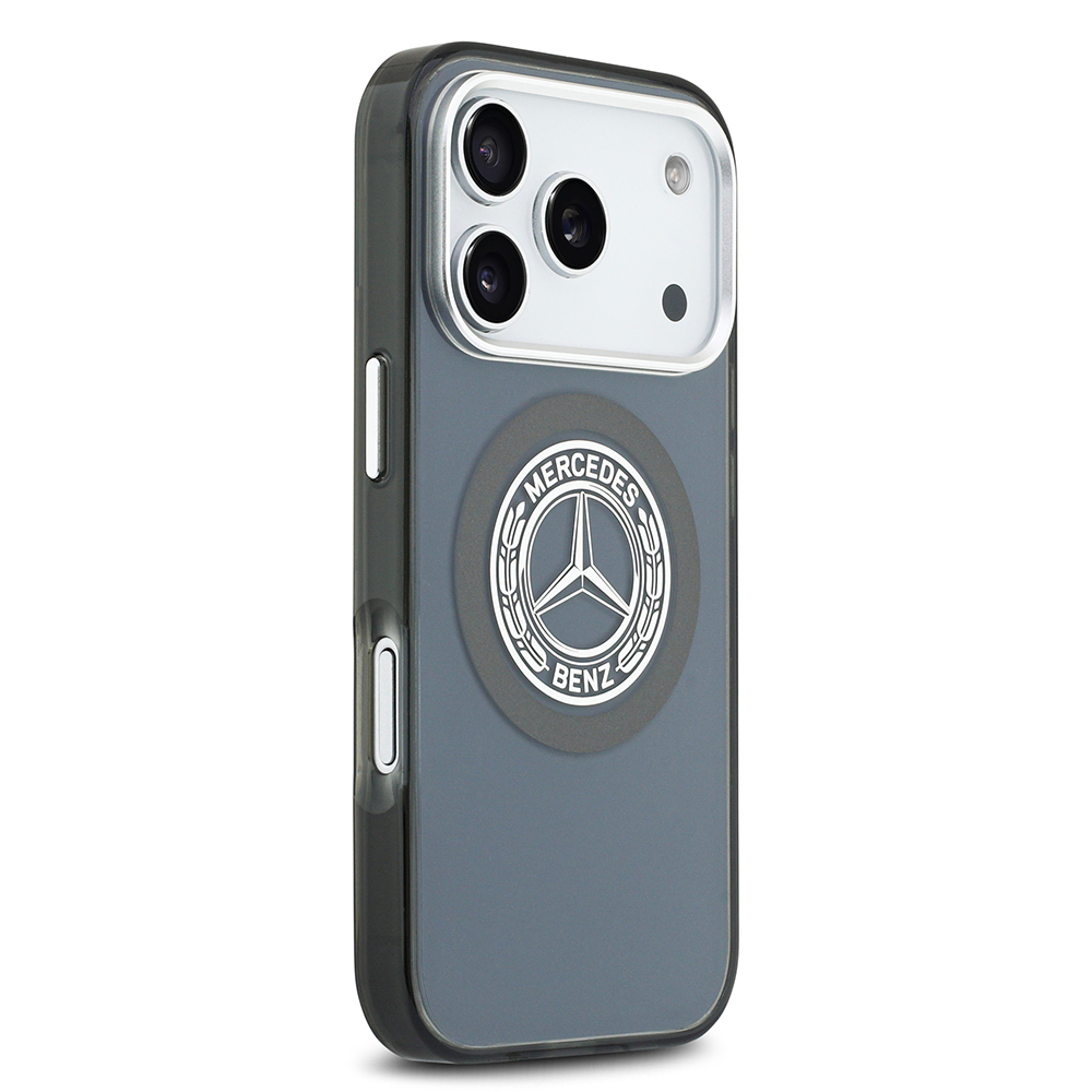 Apple iPhone 17 Pro Uyumlu Kılıf Mercedes Benz Orjinal Lisanslı M-safe Şarj Özellikli Çift Katmanlı PC Nostaljik Yıldız Dizayn Kapak - 3