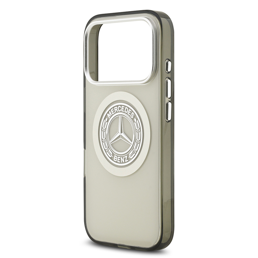 Apple iPhone 17 Pro Uyumlu Kılıf Mercedes Benz Orjinal Lisanslı M-safe Şarj Özellikli Çift Katmanlı PC Nostaljik Yıldız Dizayn Kapak - 17