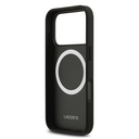 Apple iPhone 17 Pro Uyumlu Kılıf Lacoste Orjinal Lisanslı M-safe Şarj Özellikli PU Deri Tasarımlı Kartlıklı Karışık Monogram Desenli Kapak - 15