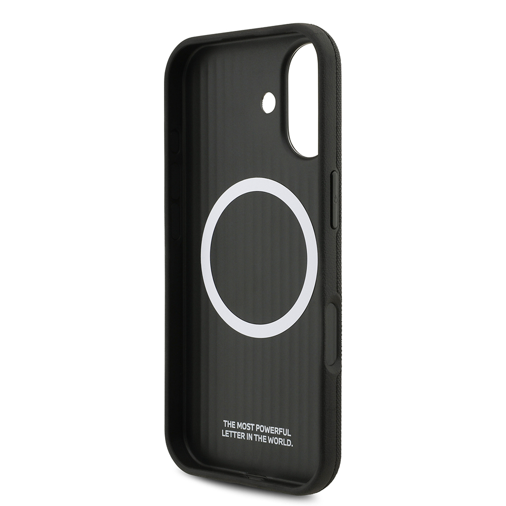 Apple iPhone 17 Uyumlu Kılıf BMW Orjinal Lisanslı M-safe Şarj Özellikli Metal Logolu Delikli M Dizayn Deri Kapak - 13