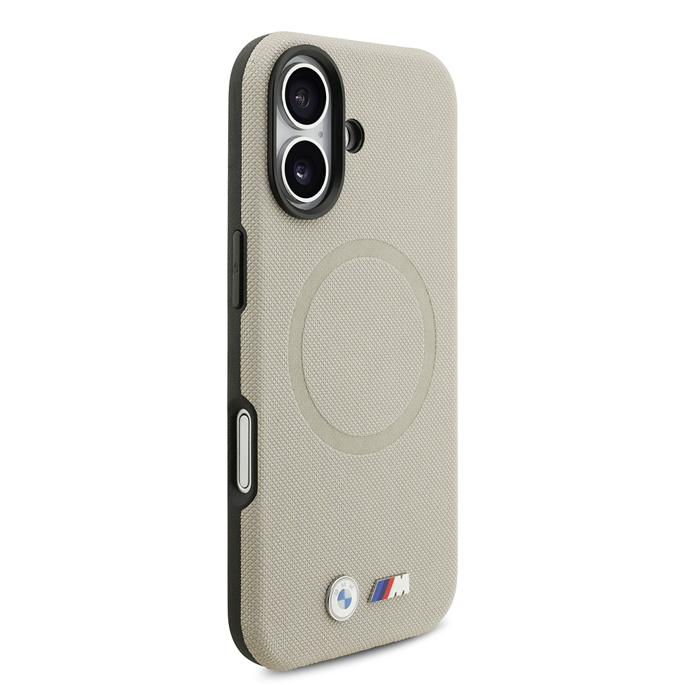 Apple iPhone 17 Uyumlu Kılıf BMW Orjinal Lisanslı M-safe Şarj Özellikli Metal Logolu Delikli M Dizayn Deri Kapak - 17