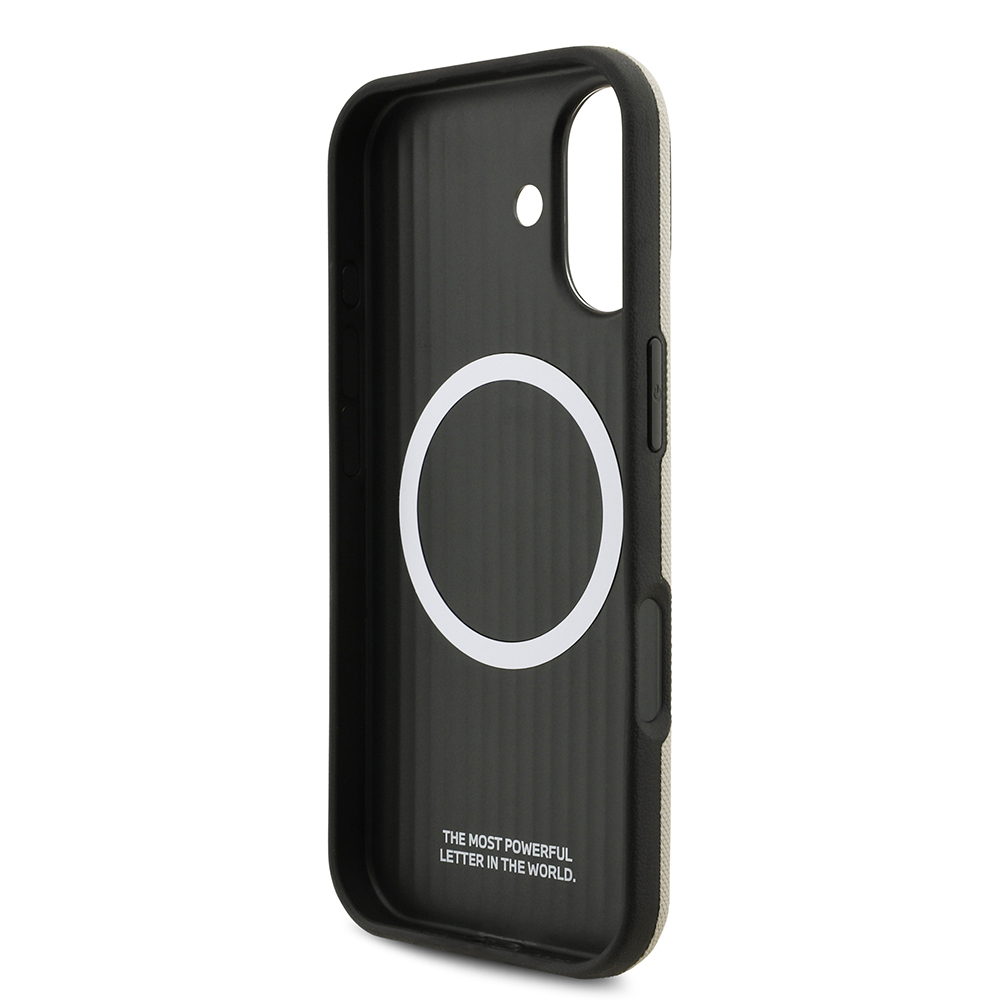 Apple iPhone 17 Uyumlu Kılıf BMW Orjinal Lisanslı M-safe Şarj Özellikli Metal Logolu Delikli M Dizayn Deri Kapak - 20