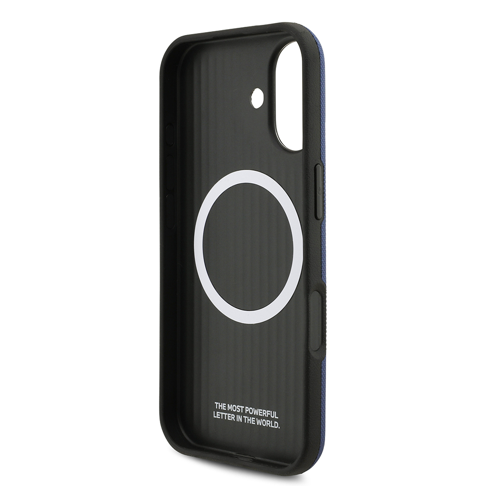 Apple iPhone 17 Uyumlu Kılıf BMW Orjinal Lisanslı M-safe Şarj Özellikli Metal Logolu Delikli M Dizayn Deri Kapak - 27