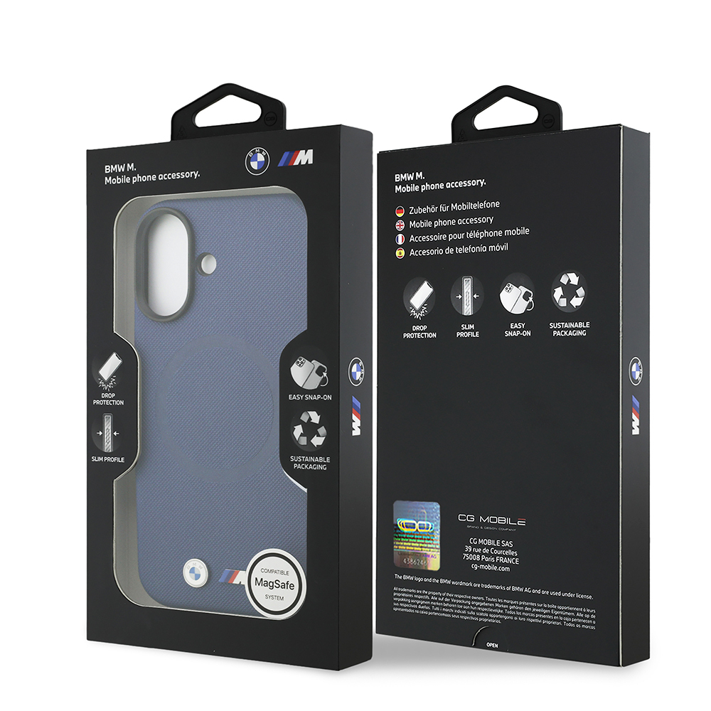Apple iPhone 17 Uyumlu Kılıf BMW Orjinal Lisanslı M-safe Şarj Özellikli Metal Logolu Delikli M Dizayn Deri Kapak - 28