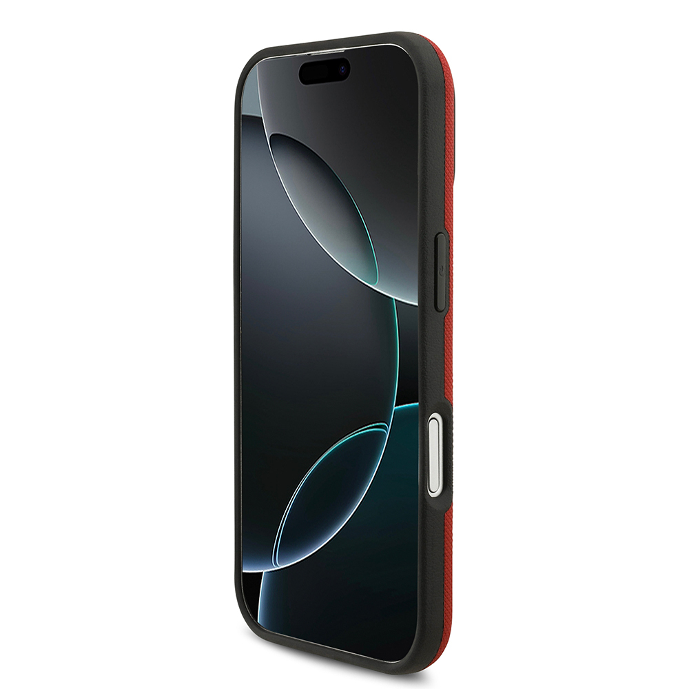 Apple iPhone 17 Uyumlu Kılıf BMW Orjinal Lisanslı M-safe Şarj Özellikli Metal Logolu Delikli M Dizayn Deri Kapak - 32