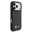 Apple iPhone 17 Pro Uyumlu Kılıf BMW Orjinal Lisanslı M-safe Şarj Özellikli Karbon Fiber Metal Logolu Kevlar Kapak - 3