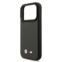 Apple iPhone 17 Pro Uyumlu Kılıf BMW Orjinal Lisanslı M-safe Şarj Özellikli Karbon Fiber Metal Logolu Kevlar Kapak - 5