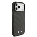 Apple iPhone 17 Pro Max Uyumlu Kılıf BMW Orjinal Lisanslı M-safe Şarj Özellikli Karbon Fiber Metal Logolu Kevlar Kapak - 3
