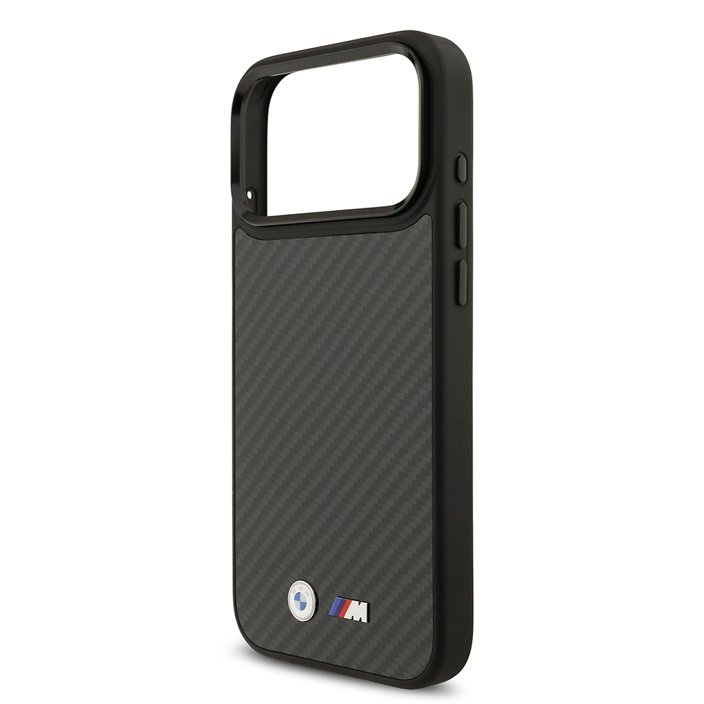 Apple iPhone 17 Pro Max Uyumlu Kılıf BMW Orjinal Lisanslı M-safe Şarj Özellikli Karbon Fiber Metal Logolu Kevlar Kapak - 5