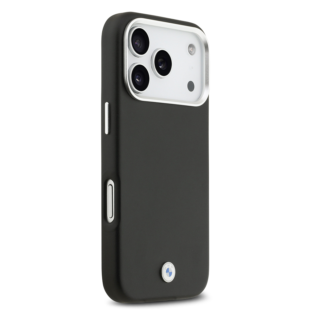 Apple iPhone 17 Pro Uyumlu Kılıf BMW Orjinal Lisanslı M-safe Şarj Özellikli Metal Logolu Tam Kaplama Deri Kapak - 3