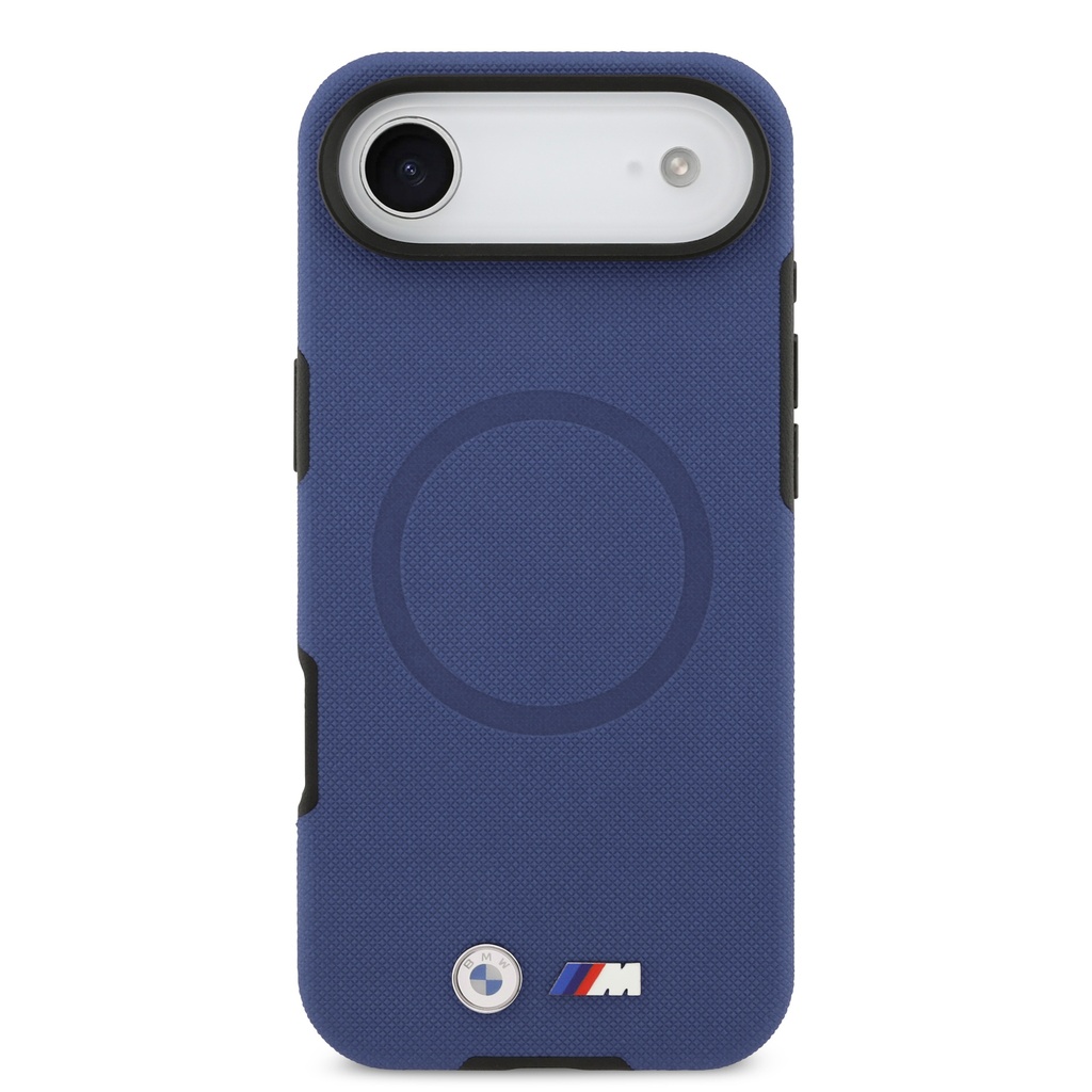Apple iPhone 17 Air Uyumlu Kılıf BMW Orjinal Lisanslı M-safe Şarj Özellikli Metal Logolu Delikli M Dizayn Deri Kapak - 2