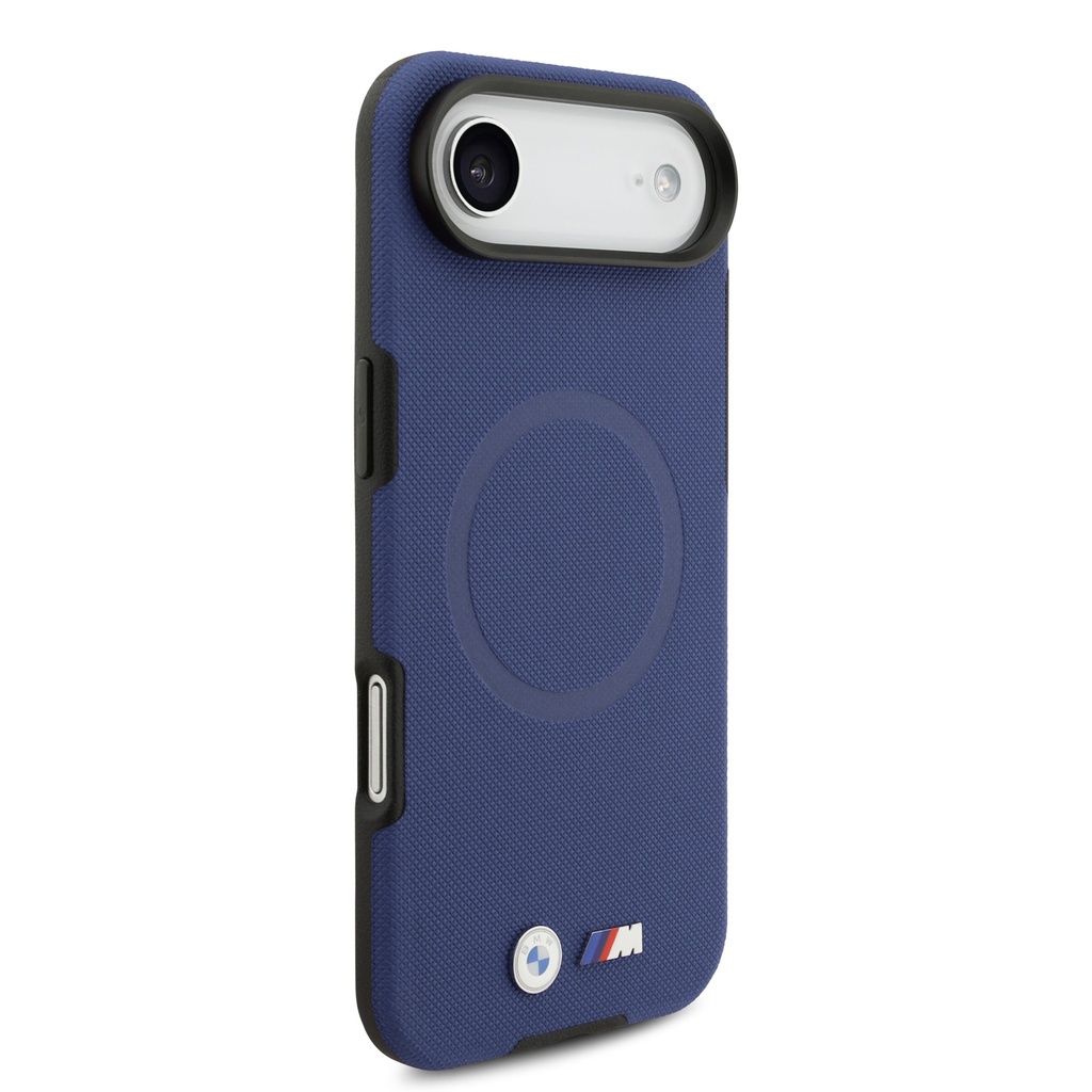 Apple iPhone 17 Air Uyumlu Kılıf BMW Orjinal Lisanslı M-safe Şarj Özellikli Metal Logolu Delikli M Dizayn Deri Kapak - 3