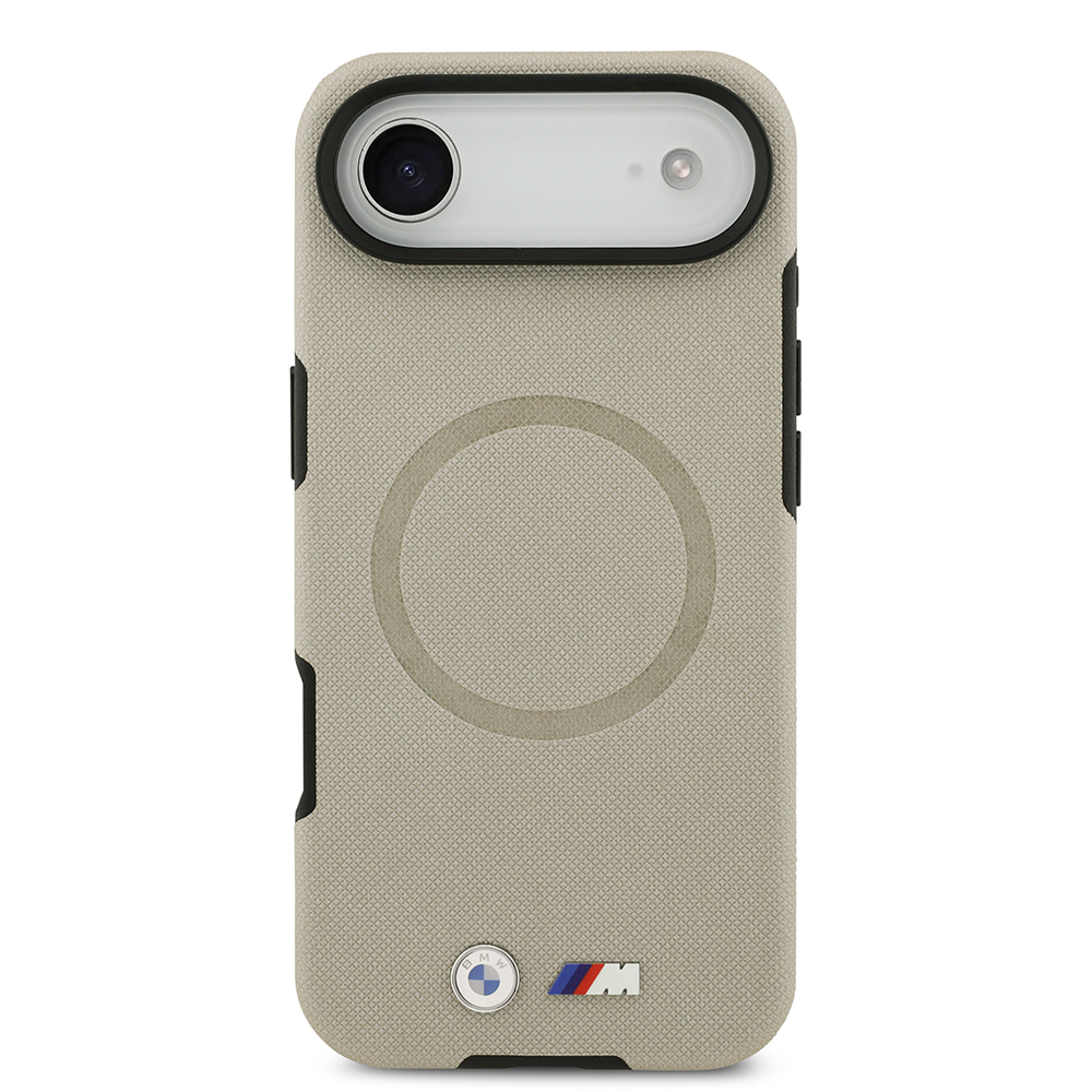 Apple iPhone 17 Air Uyumlu Kılıf BMW Orjinal Lisanslı M-safe Şarj Özellikli Metal Logolu Delikli M Dizayn Deri Kapak - 8
