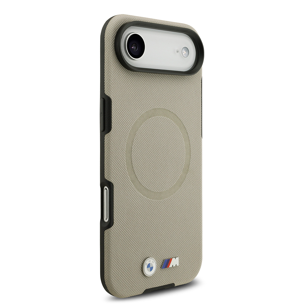 Apple iPhone 17 Air Uyumlu Kılıf BMW Orjinal Lisanslı M-safe Şarj Özellikli Metal Logolu Delikli M Dizayn Deri Kapak - 9