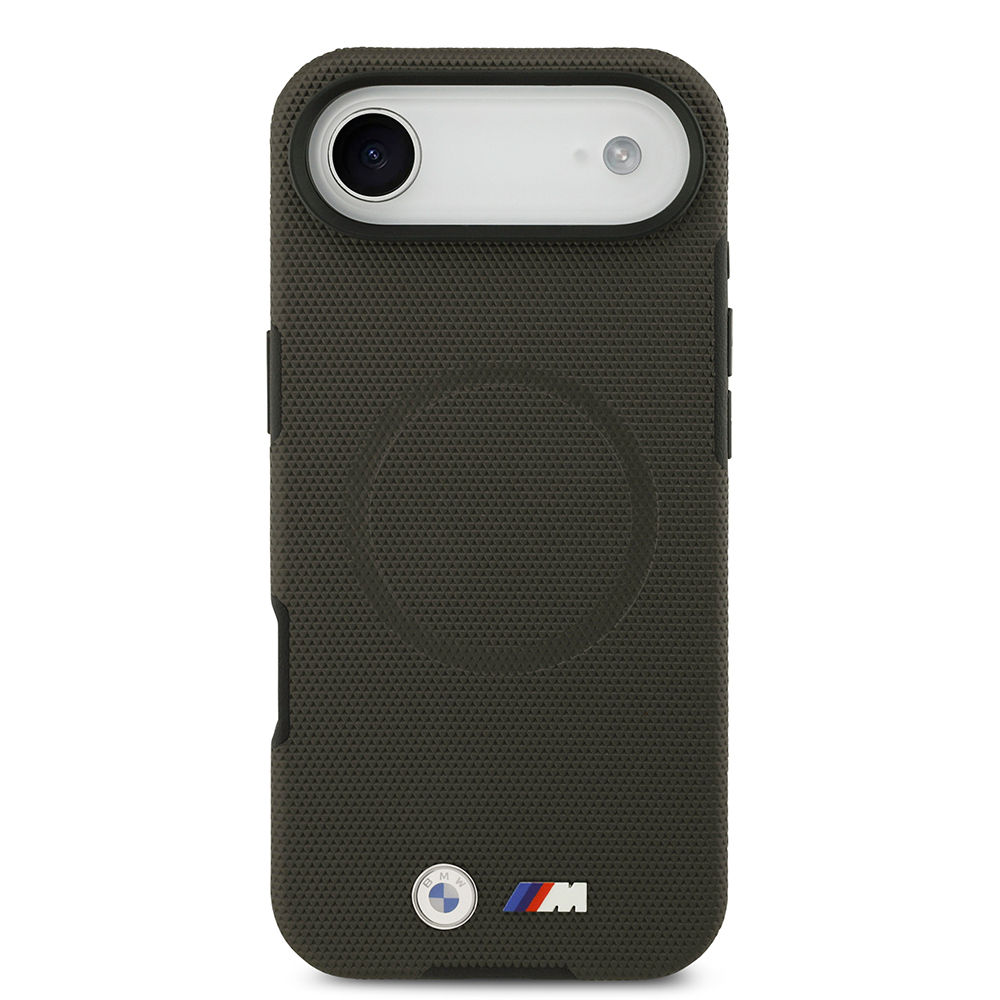 Apple iPhone 17 Air Uyumlu Kılıf BMW Orjinal Lisanslı M-safe Şarj Özellikli Metal Logolu Delikli M Dizayn Deri Kapak - 20