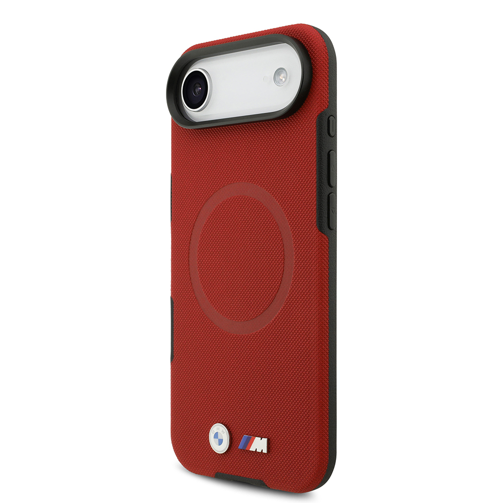 Apple iPhone 17 Air Uyumlu Kılıf BMW Orjinal Lisanslı M-safe Şarj Özellikli Metal Logolu Delikli M Dizayn Deri Kapak - 25
