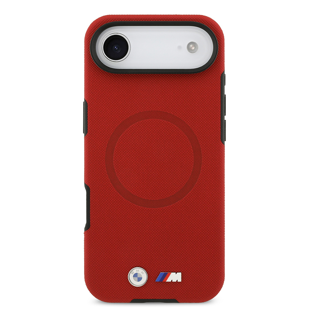 Apple iPhone 17 Air Uyumlu Kılıf BMW Orjinal Lisanslı M-safe Şarj Özellikli Metal Logolu Delikli M Dizayn Deri Kapak - 26