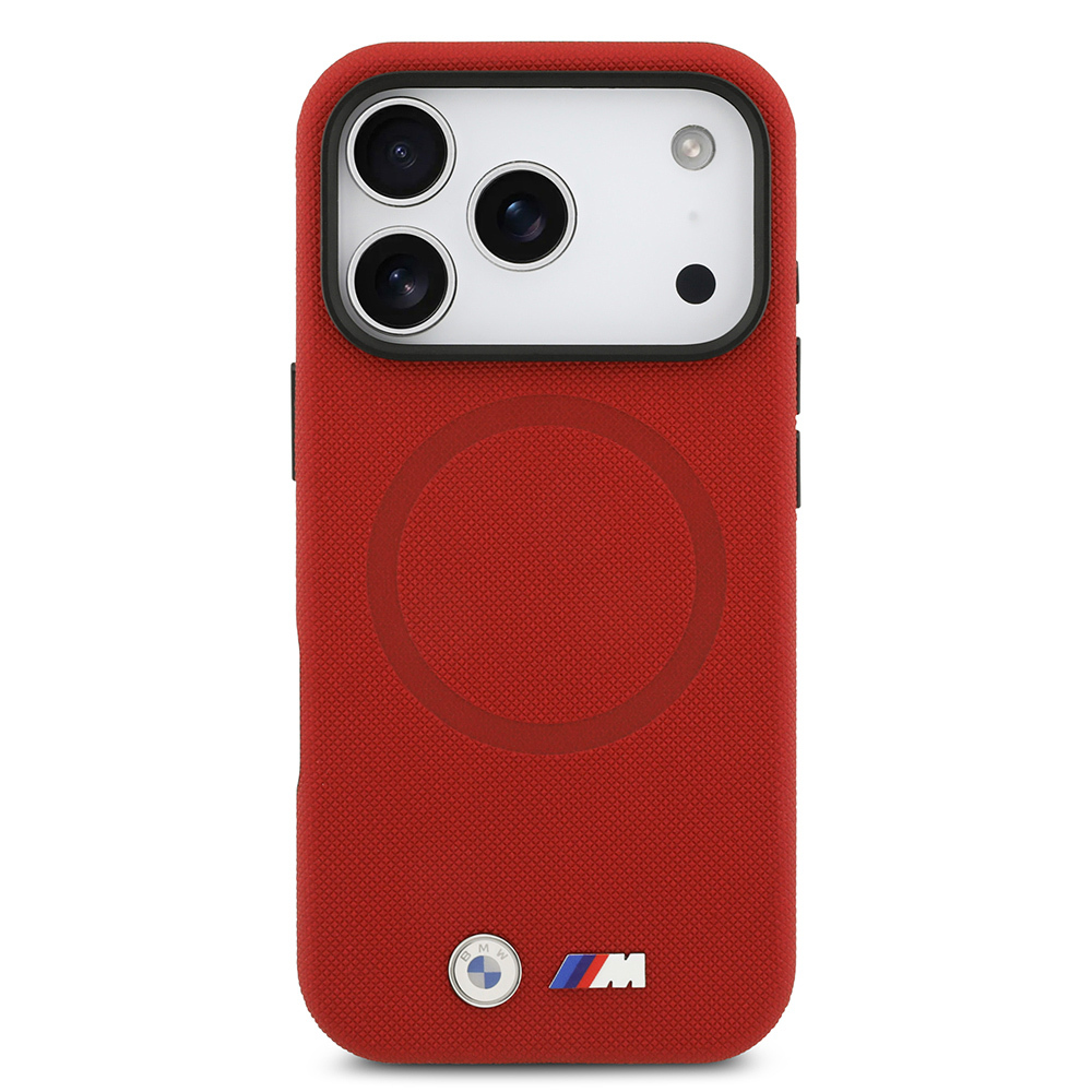 Apple iPhone 17 Pro Uyumlu Kılıf BMW Orjinal Lisanslı M-safe Şarj Özellikli Metal Logolu Delikli M Dizayn Deri Kapak - 2