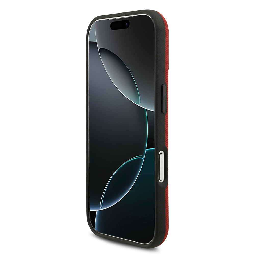 Apple iPhone 17 Pro Uyumlu Kılıf BMW Orjinal Lisanslı M-safe Şarj Özellikli Metal Logolu Delikli M Dizayn Deri Kapak - 4