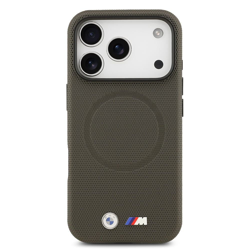 Apple iPhone 17 Pro Uyumlu Kılıf BMW Orjinal Lisanslı M-safe Şarj Özellikli Metal Logolu Delikli M Dizayn Deri Kapak - 8