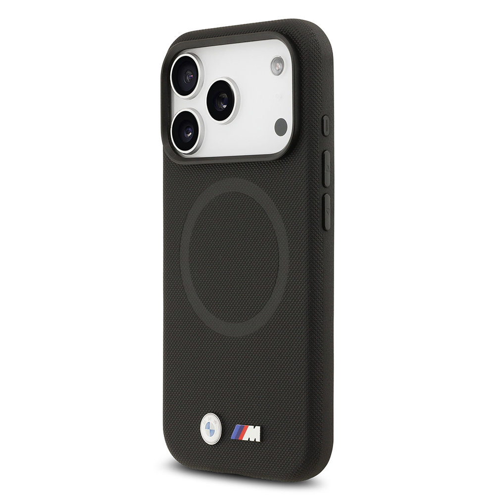 Apple iPhone 17 Pro Uyumlu Kılıf BMW Orjinal Lisanslı M-safe Şarj Özellikli Metal Logolu Delikli M Dizayn Deri Kapak - 13
