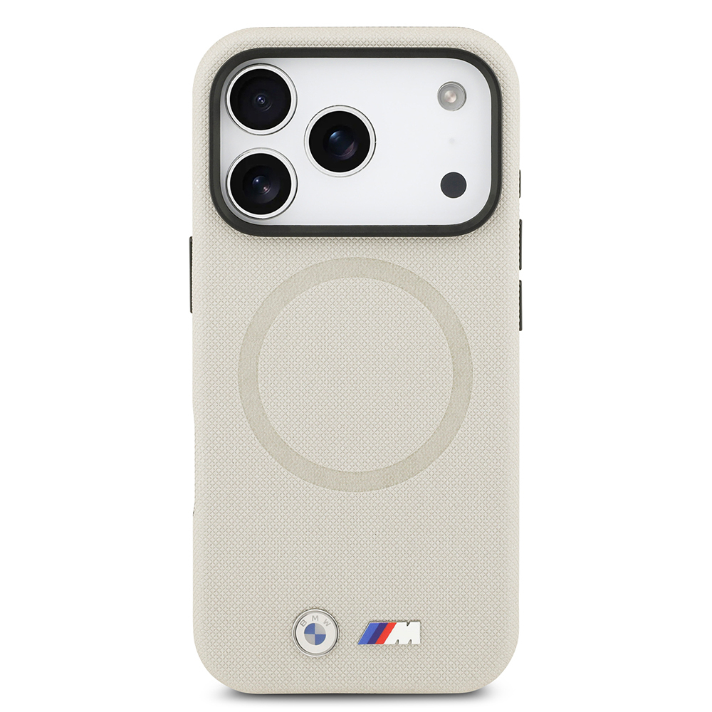 Apple iPhone 17 Pro Uyumlu Kılıf BMW Orjinal Lisanslı M-safe Şarj Özellikli Metal Logolu Delikli M Dizayn Deri Kapak - 20
